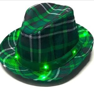BRAND NEW ST.PATRICK'S DAY LIGHT UP UNISEX BLACK FEDORA HAT